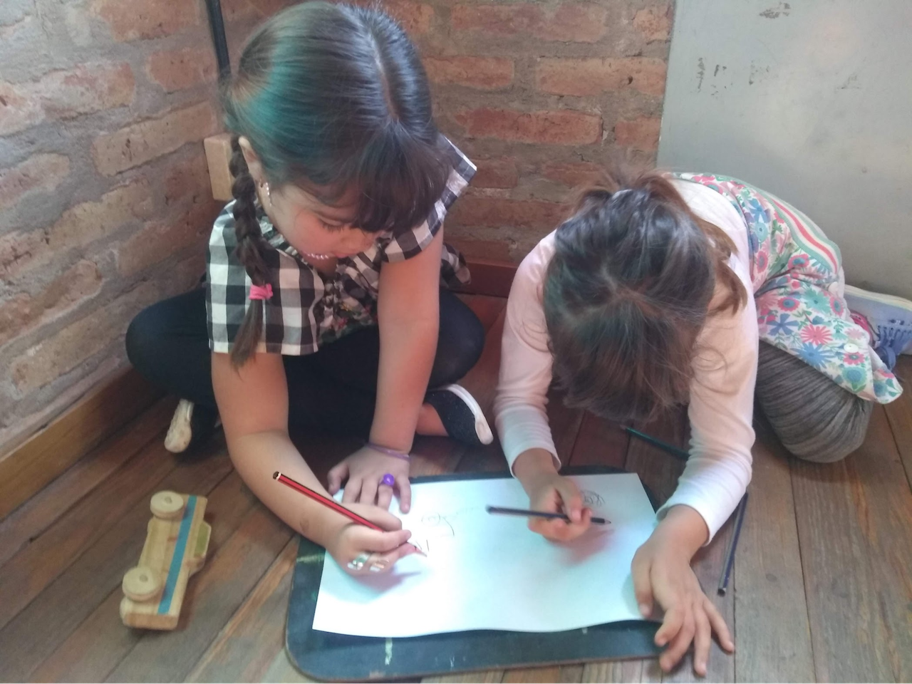 Students writing