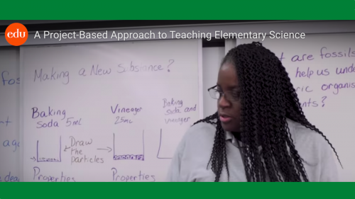 Danita Byrd in front of whiteboard in classroom